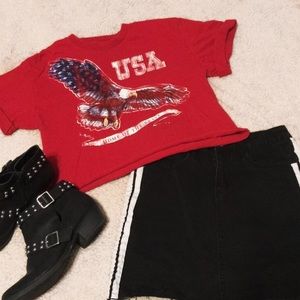 Cropped Faded glory T-shirt